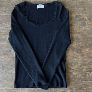 Old Navy Black Knit Long Sleeve Top